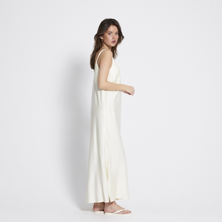 V-neck satin dress "Diane"